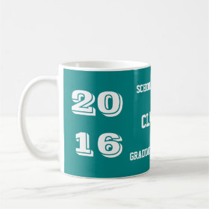 Class of 2016 Teal Graduation Coffee Mug by Janz