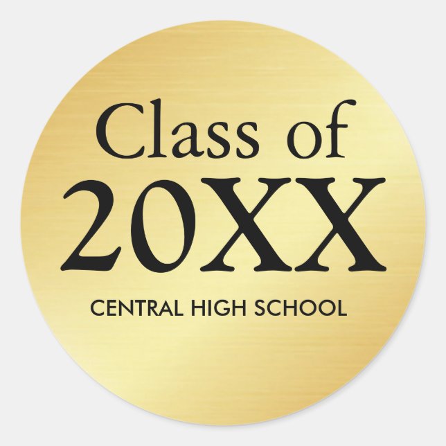 Class of 2017 Gold Graduation Sticker (Front)