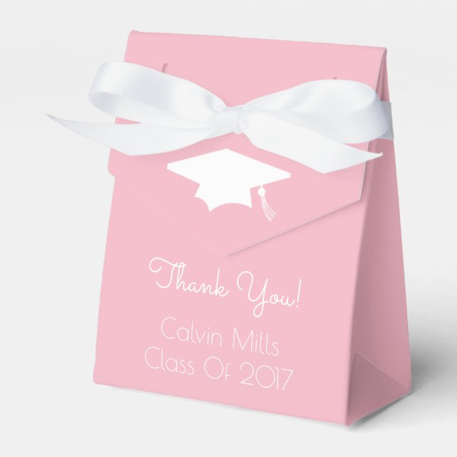 Class Of 2017 Graduation Favour Boxes (Pink) (Front Side)