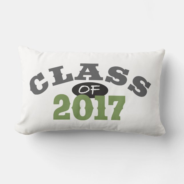Class Of 2017 Green Lumbar Cushion (Front)