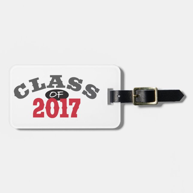 Class Of 2017 Red Luggage Tag (Front Horizontal)
