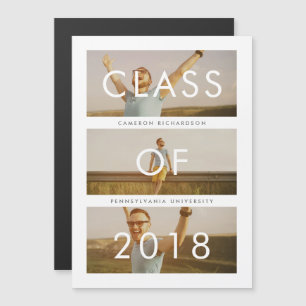 Class of 2018   3 Photo Graduation Announcement