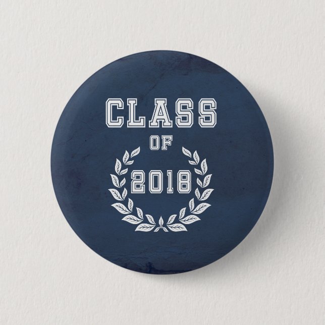 Class of 2018 6 cm round badge (Front)