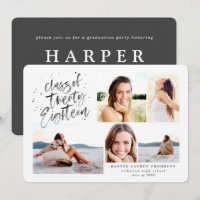 class of 2018 graduate multi photo invitation