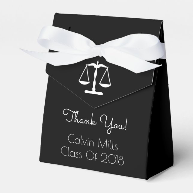 Class Of 2018 Graduation Favour Boxes (Black) (Front Side)