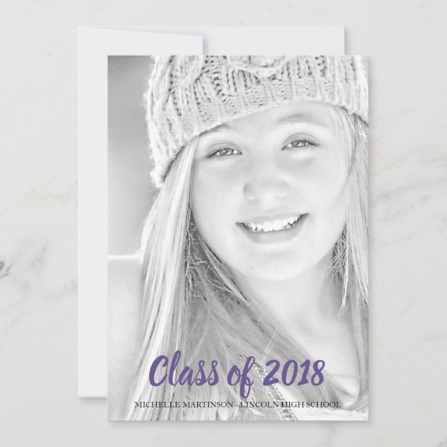 Class Of 2018 Graduation Photo Announcements (Front)