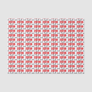 Class Of 2018 Graduation Tissue Paper (Red Caps)