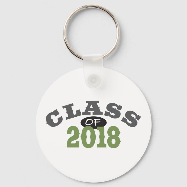 Class Of 2018 Green Key Ring (Front)