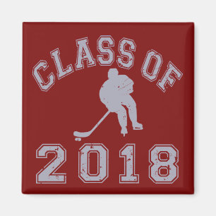 Class Of 2018 Hockey - Grey 2 Magnet