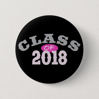 Class Of 2018 Pink 6 Cm Round Badge