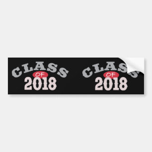 Class Of 2018 Red Bumper Sticker
