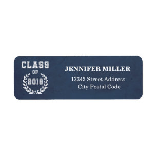 Class of 2018 return address label
