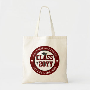Class of 2019 Burgundy Red Graduate Graduation Tote Bag