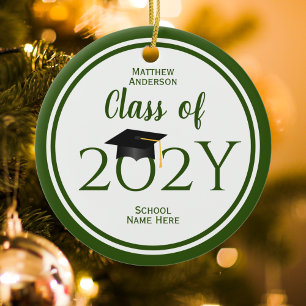 Class of 2019 Elegant Graduation Cap Graduate Ceramic Ornament