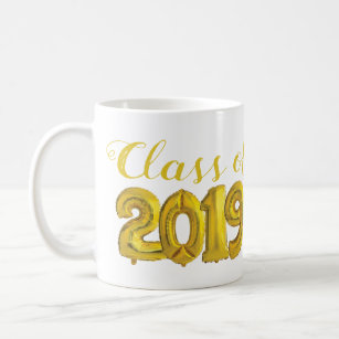 Class of 2019 Gold Balloons Mug for Graduates