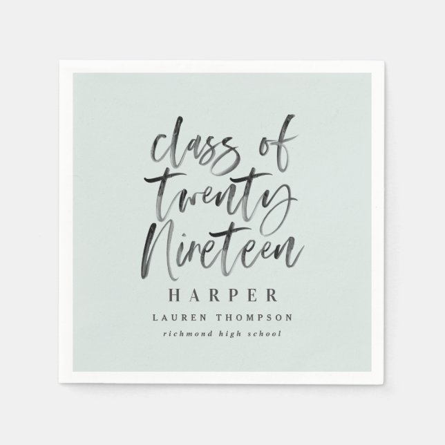 Class of 2019 graduate party napkin (Front)