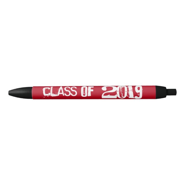 Class of 2019 Graduation Custom Colour Black Ink Pen (Front)