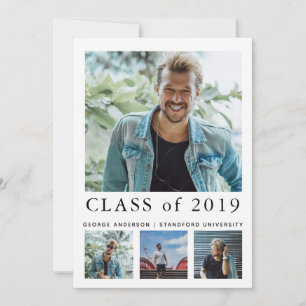 Class of 2019 minimalist graduation photo holiday card