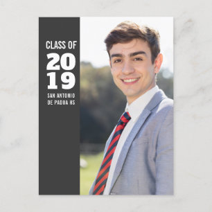 Class of 2019   Photo Graduation Announcement Postcard