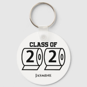 Class of 2020 Funny Toilet Paper Graduation Senior Key Ring