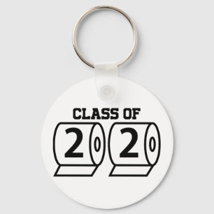 Class of 2020 Funny Toilet Paper Graduation Senior Key Ring