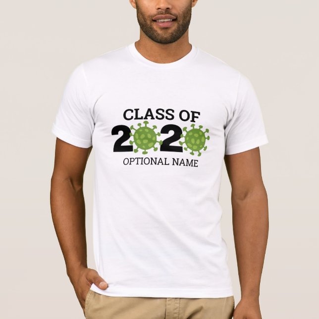 Class of 2020 Funny Virus Graduation Custom Name T-Shirt (Front)