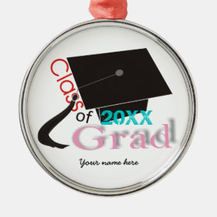Class of 2020 Grad Graduation cap custom ornaments