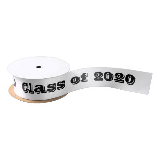 Class of 2020 Graduation Day by Janz White Satin Ribbon