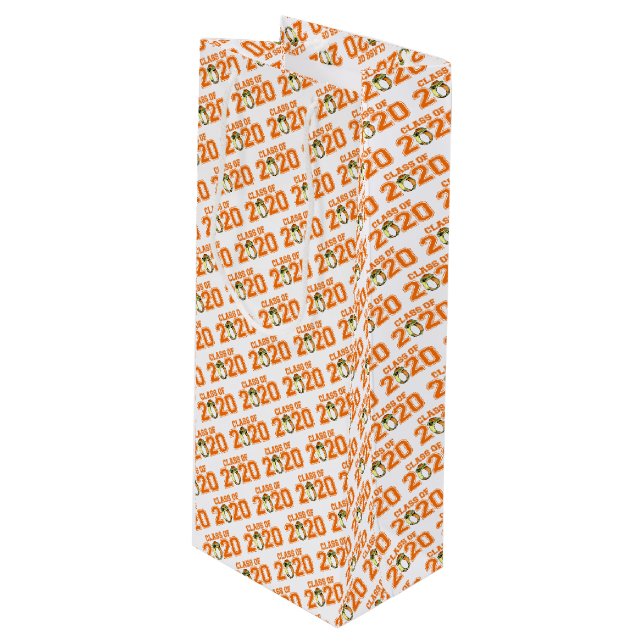 Class Of 2020 Graduation Gift Bag (Orange Ring) (Front Angled)