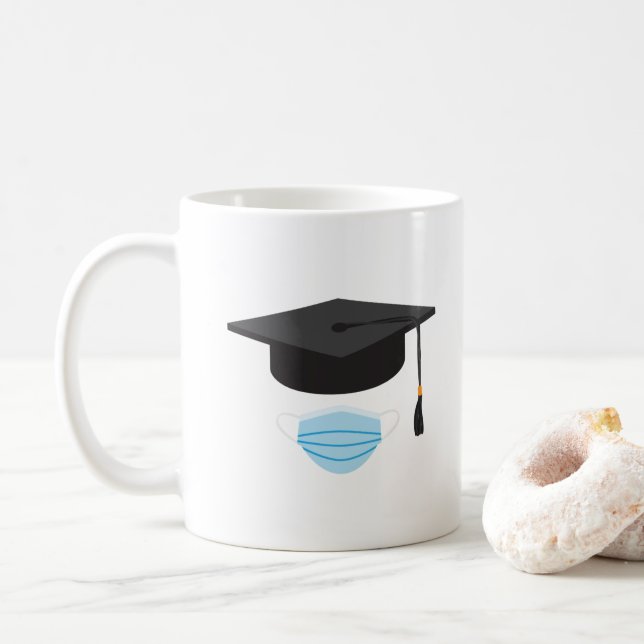 Class of 2020 Graduation - Graduation cap and Face Coffee Mug (With Donut)
