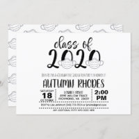 Class of 2020 Graduation Invitation - Face Mask