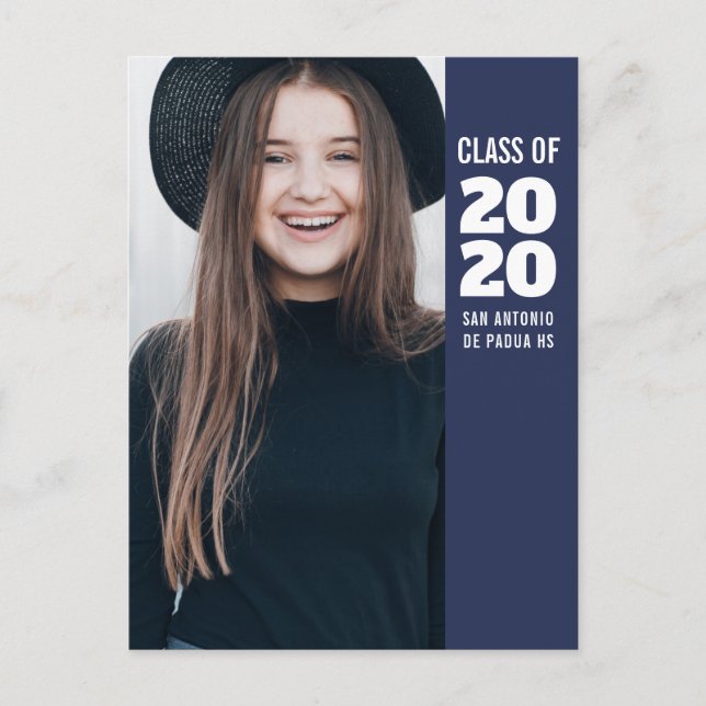 Class of 2020 | Photo Graduation Announcement Postcard (Front)