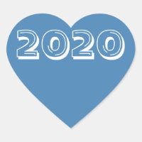 Class of 2020 Steel Blue Heart Sticker by Janz