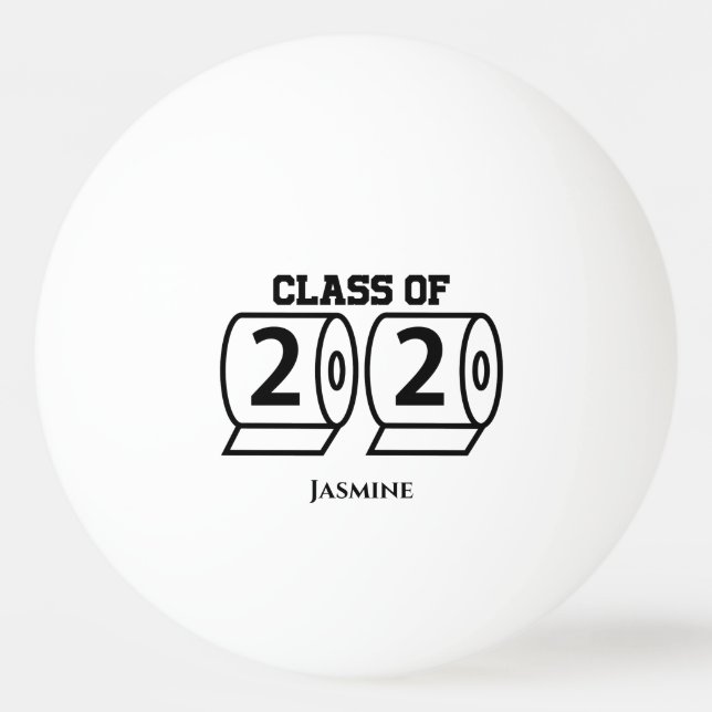Class of 2020 toilet paper graduation custom gift ping pong ball (Front)