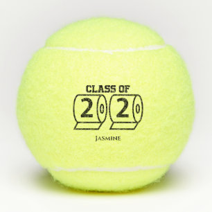 Class of 2020 Toilet Paper Graduation Custom Name Tennis Balls