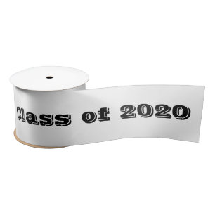 Class of 2020 White Satin Ribbon by Janz