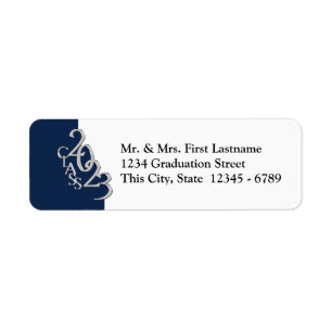 Class of 2021 Blue Graduation Return Address Label