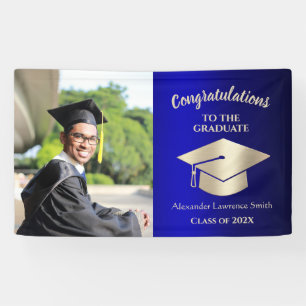 Class of 2021 Congratulations Graduate Blue Gold Banner