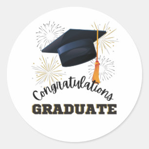 Class of 2021   Congratulations Graduate Classic Round Sticker