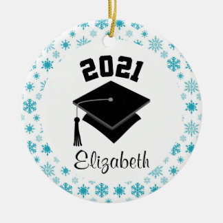 Class Of 2021 Custom Graduation Gift Ceramic Ornament