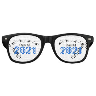 Class Of 2021 Graduation Caps & Diplomas (Blue) Retro Sunglasses