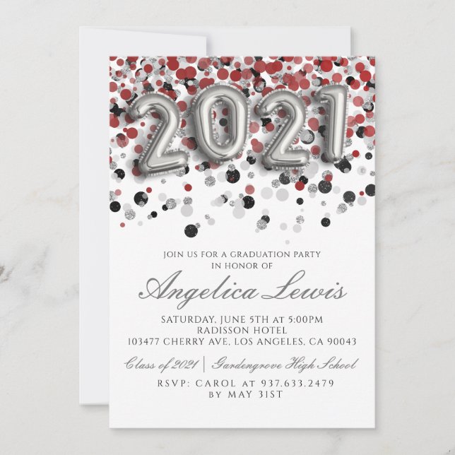 Class of 2021 Graduation Party Invitation (Front)