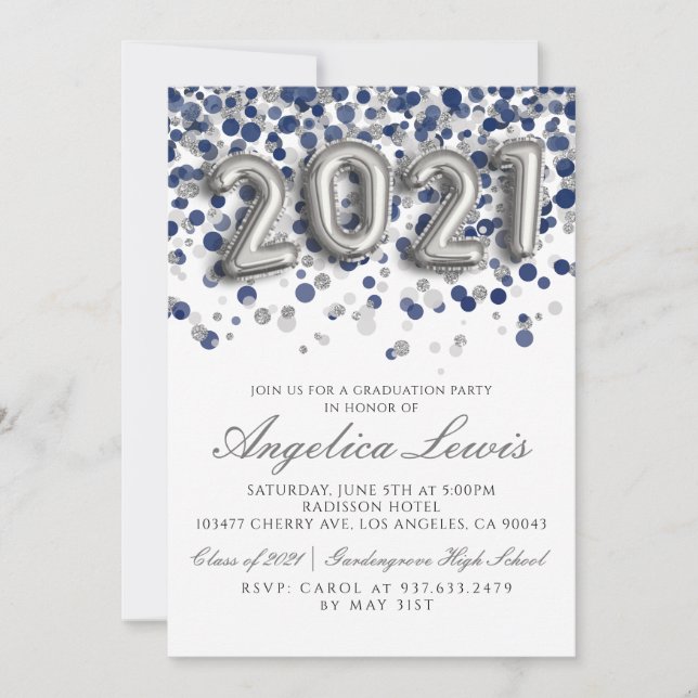 Class of 2021 Graduation Party Invitation (Front)