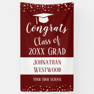 Class of 2021 Graduation Simple Confetti Banner