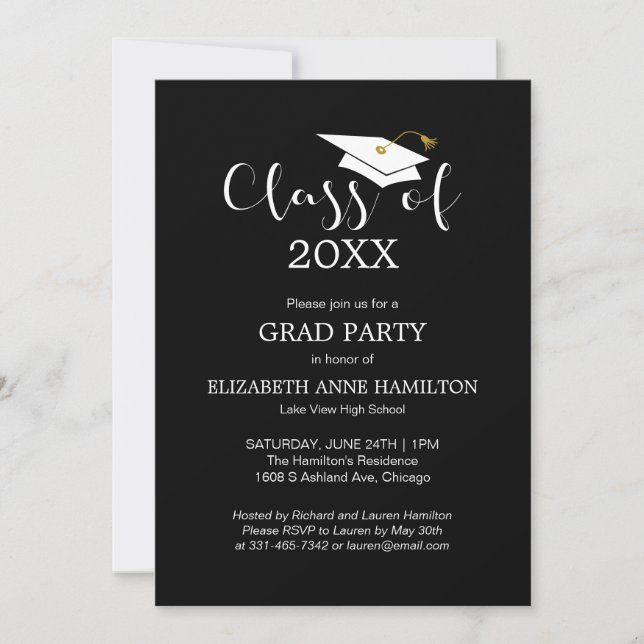 Class of 2021 High School Grad Party Invitations (Front)