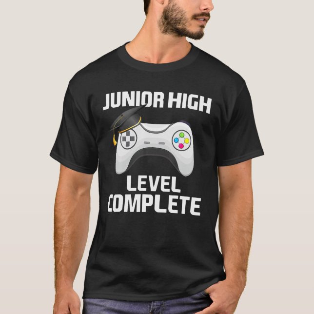 Class Of 2021 Junior High Level Complete Gamer Gra T-Shirt (Front)
