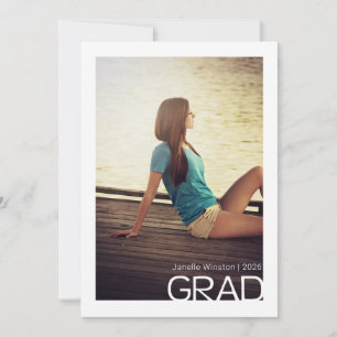 Class of 2021 Minimalist Photo Graduation  Invitation
