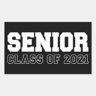 Class of 2021, Senior Gifts, Senior 2021 Rectangular Sticker