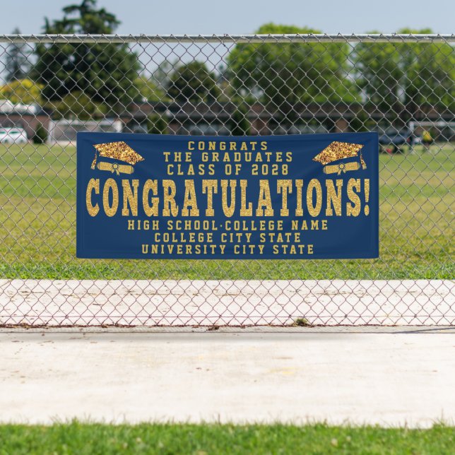 CLASS OF 2022 Custom School Graduation Ceremony Banner (Insitu)