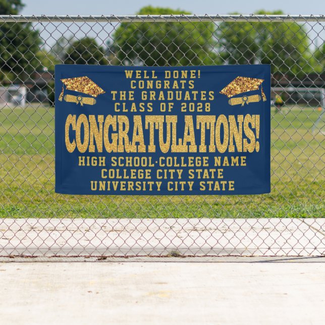 CLASS OF 2022 Custom School Graduation Ceremony Banner (Insitu)